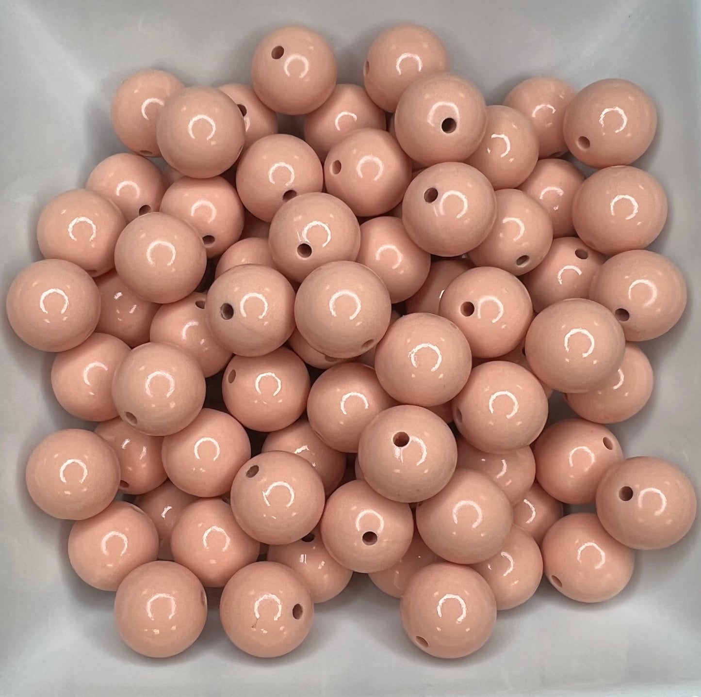 15mm Peach liquid bead