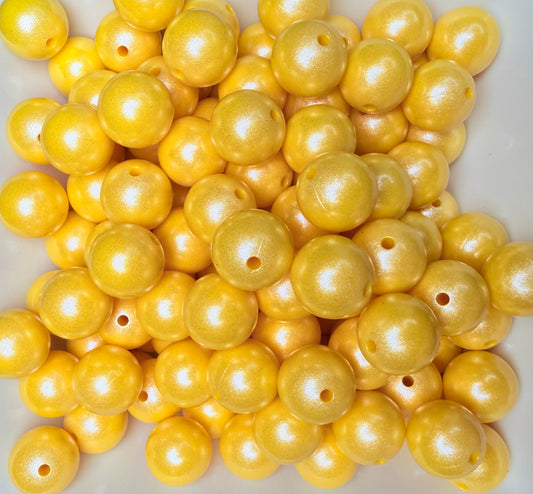15mm Opal Yellow silicone bead
