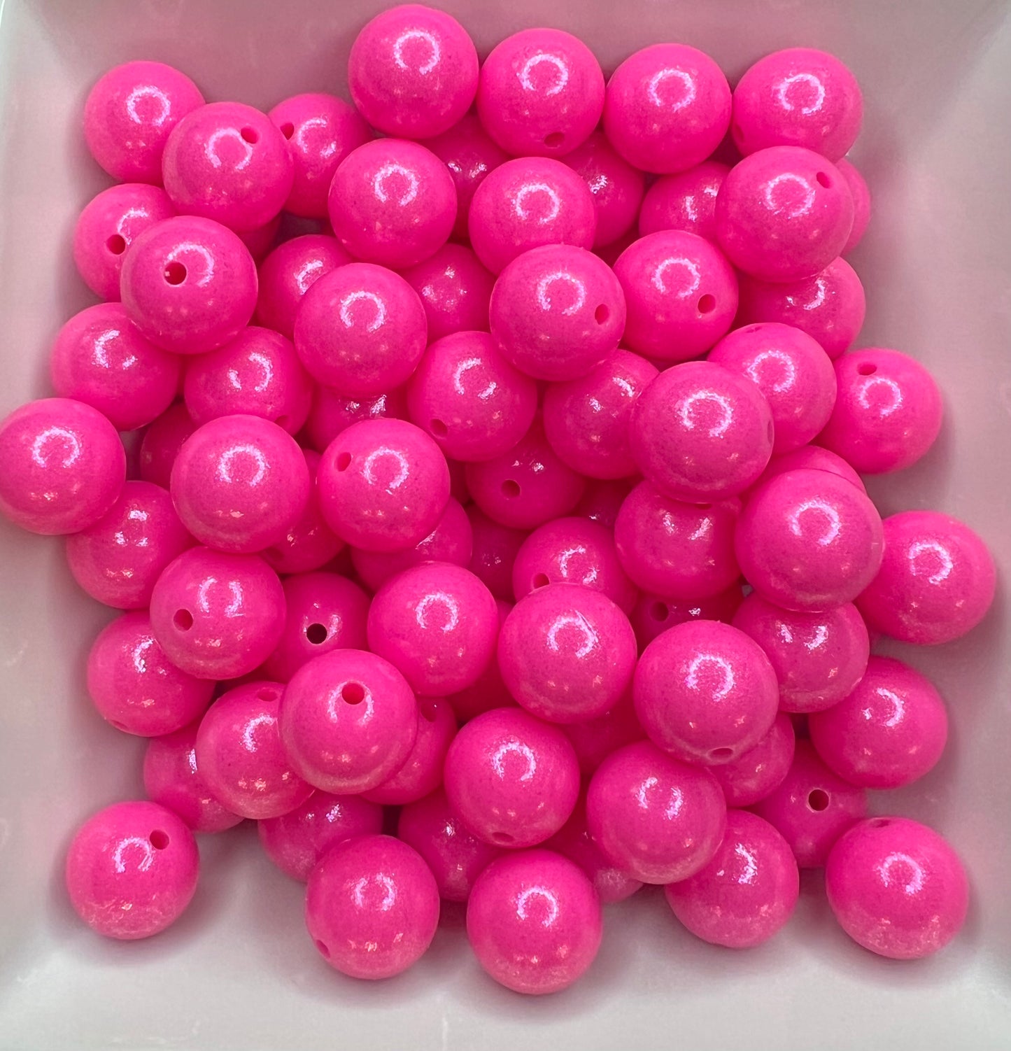 15mm Opal knockout pink beads