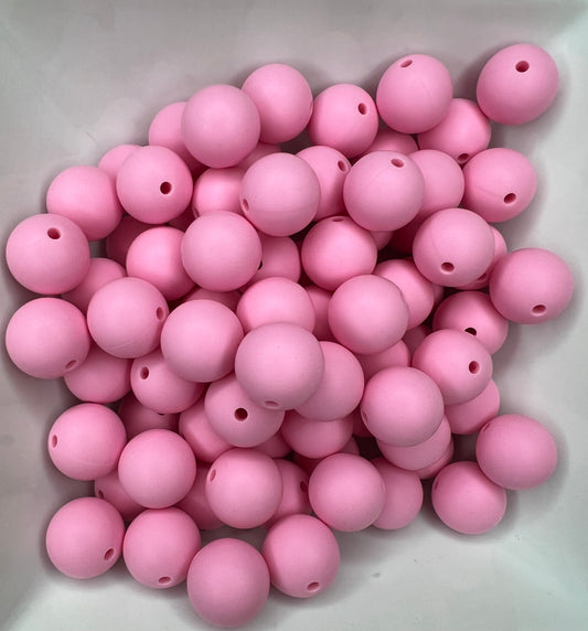 15mm pretty in pink solid bead