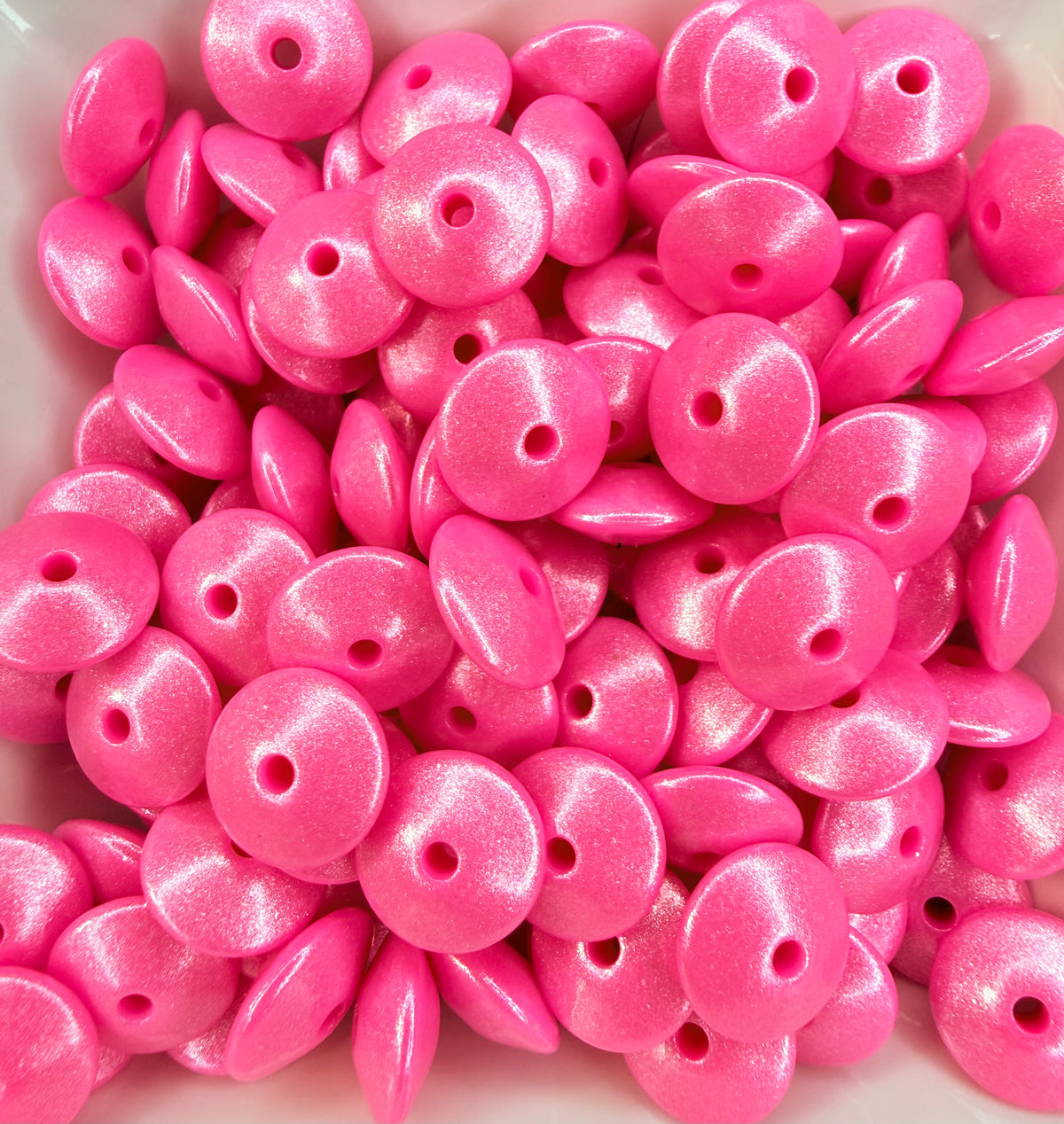15mm Opal silicone lentils (pack of 5 each - Christmas mix is 15 each)