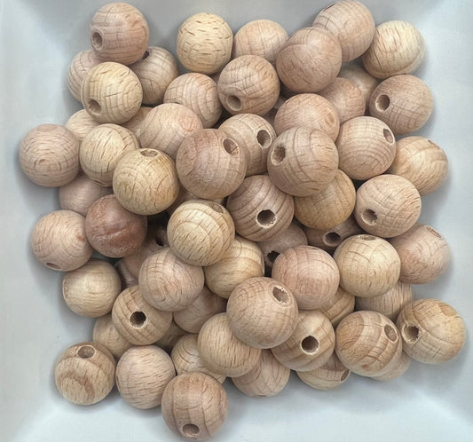 16mm wood beads (pack of 5)