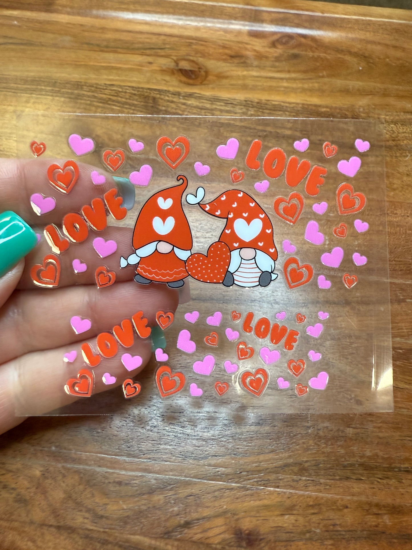 Uv DTF Valentines mini tumbler wraps (3 styles)