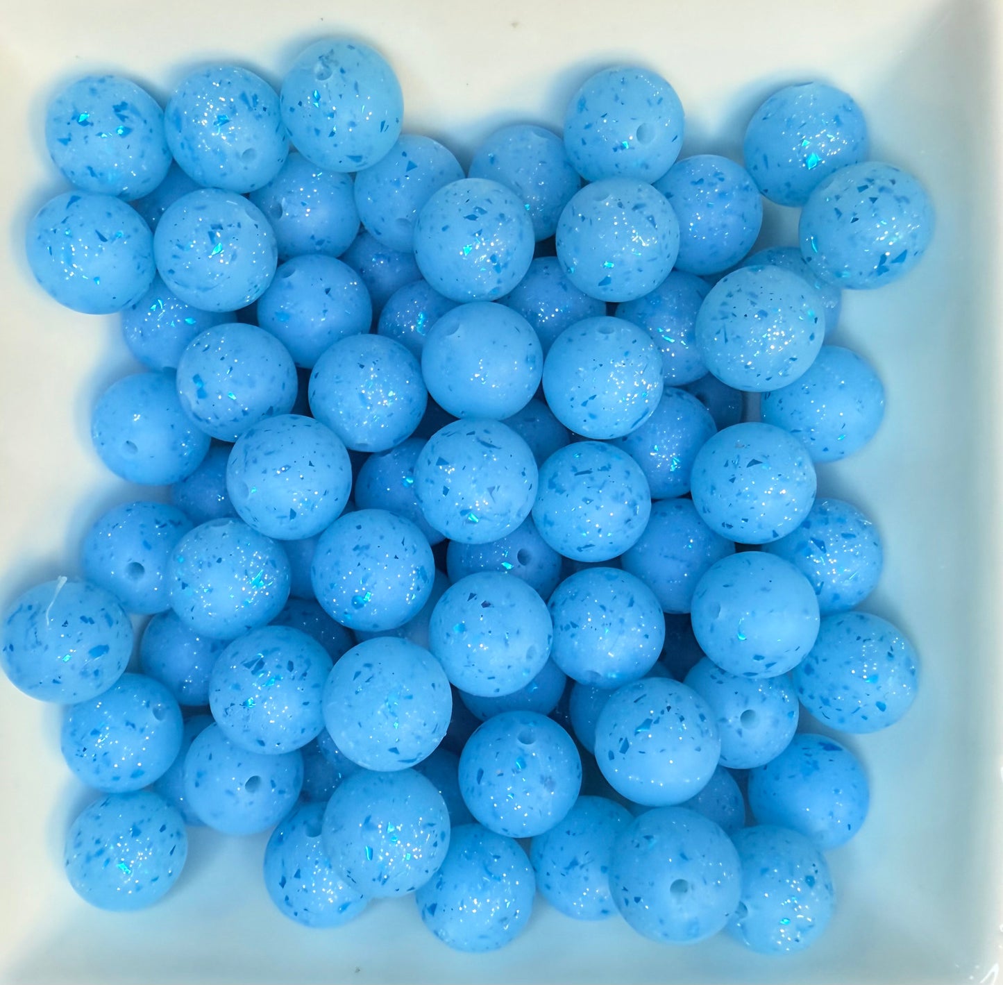 15mm Chunky Glitter silicone beads