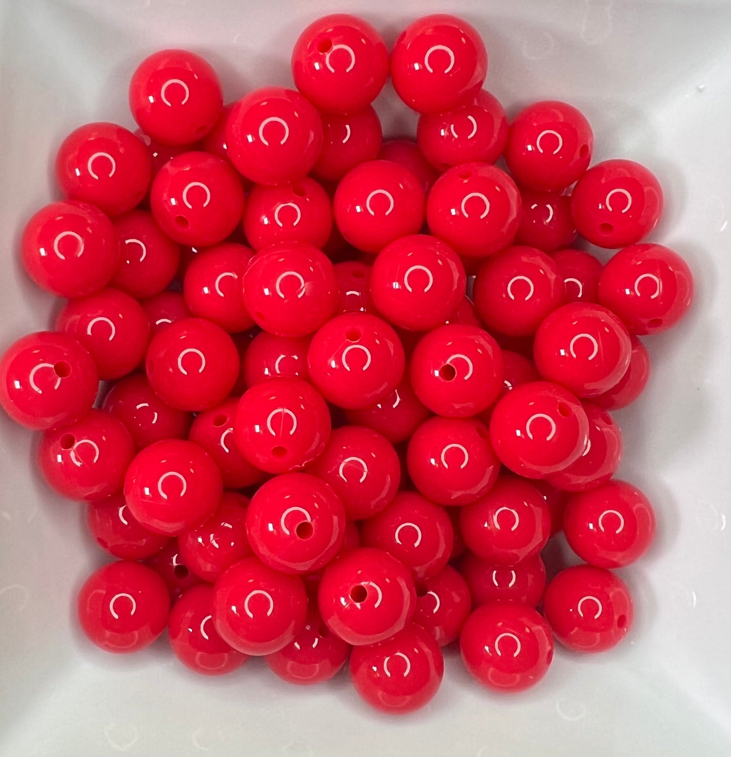 15mm Liquid Red bead