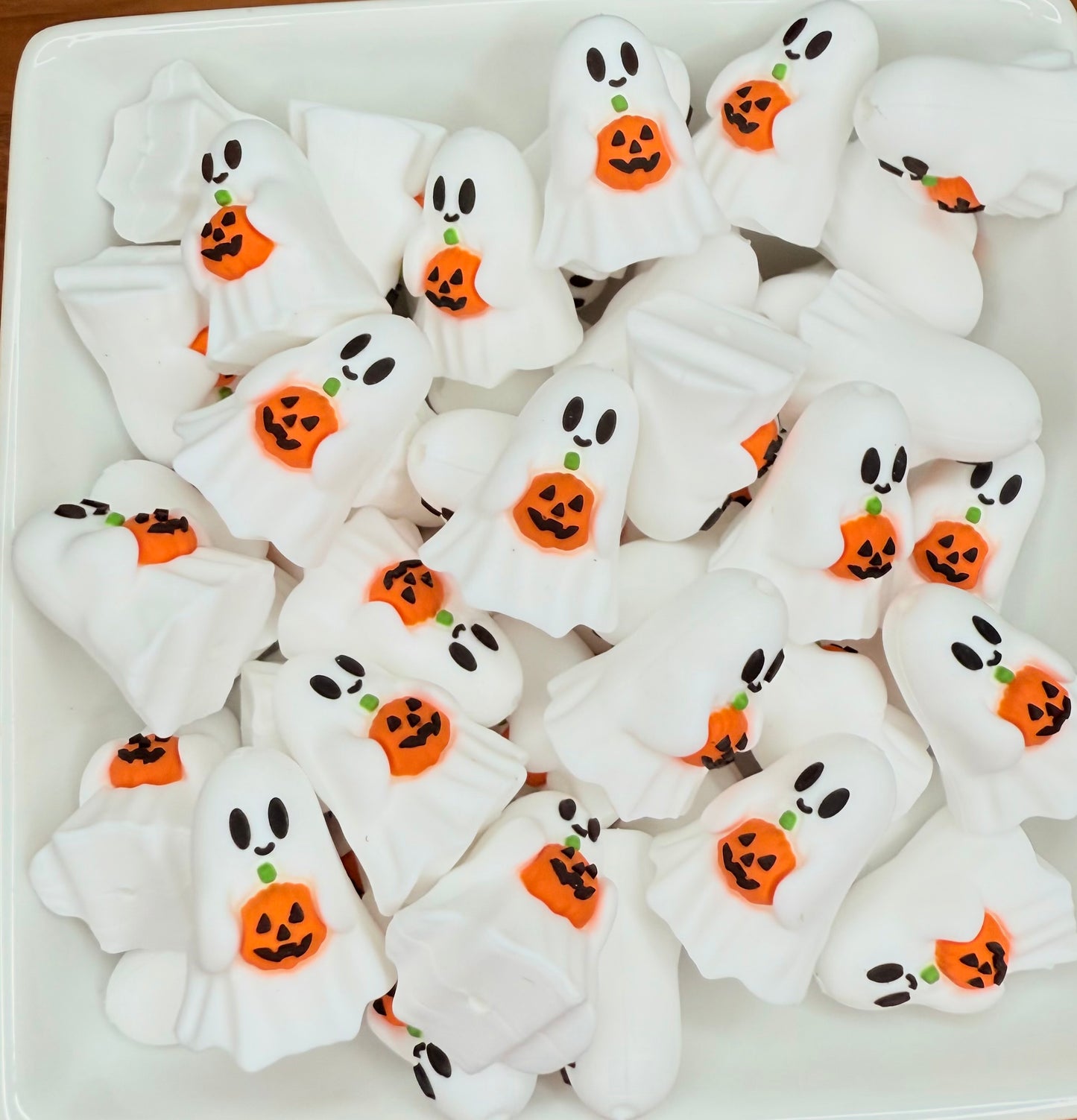 3D Ghost with pumpkin Focal