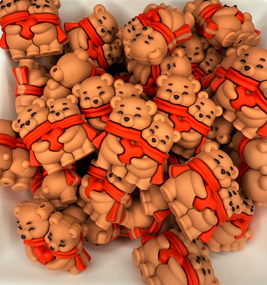 3D Bears with Heart focal
