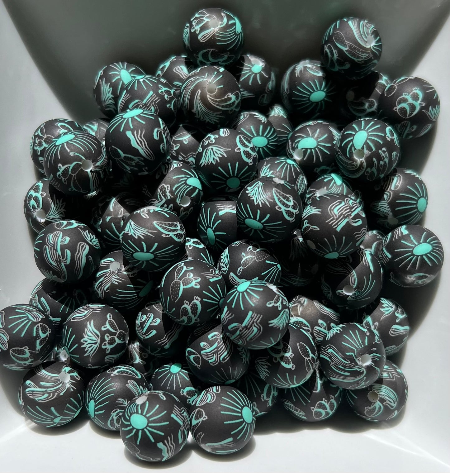 15mm Desert cactus beads (pack of 5)