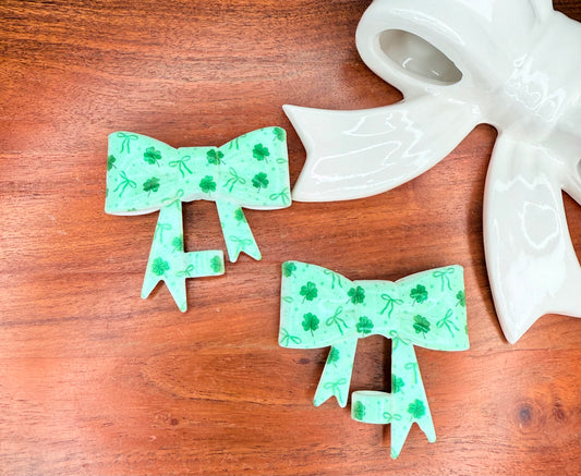 Opal Clover and bows strawtopper bows •Exclusive•