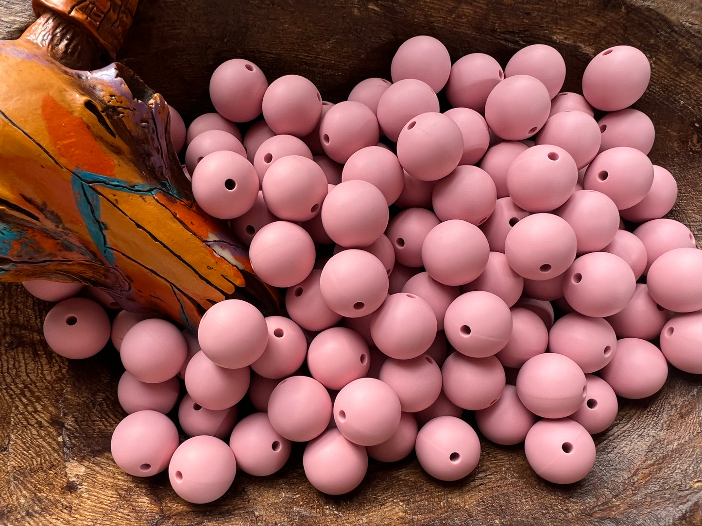 15mm Blush Pink silicone bead