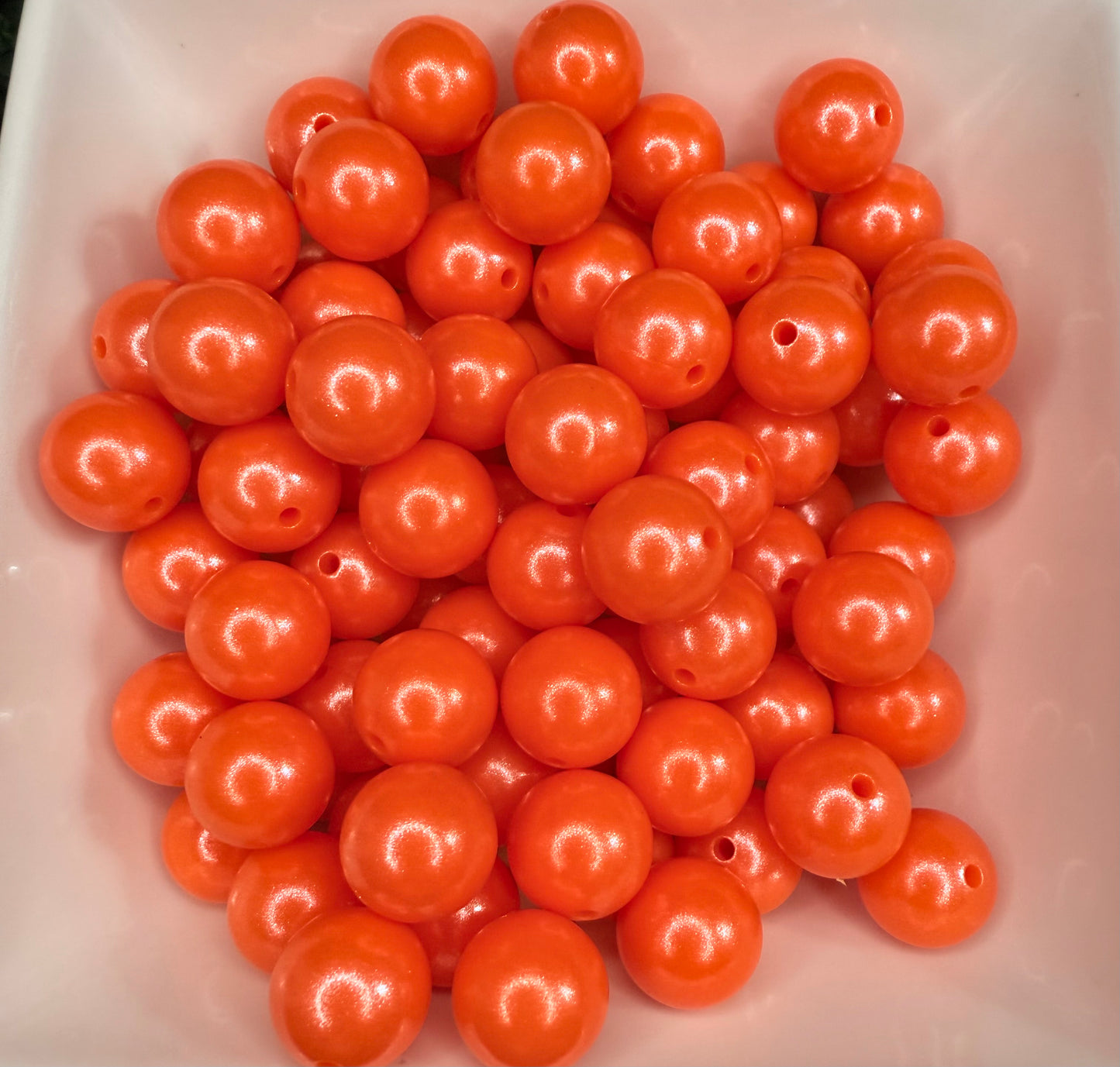 15mm Opal orange silicone beads