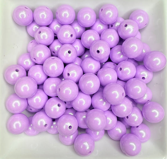 15mm Opal light lavender silicone beads