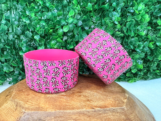 Hot pink Balloon Dog tumbler boot