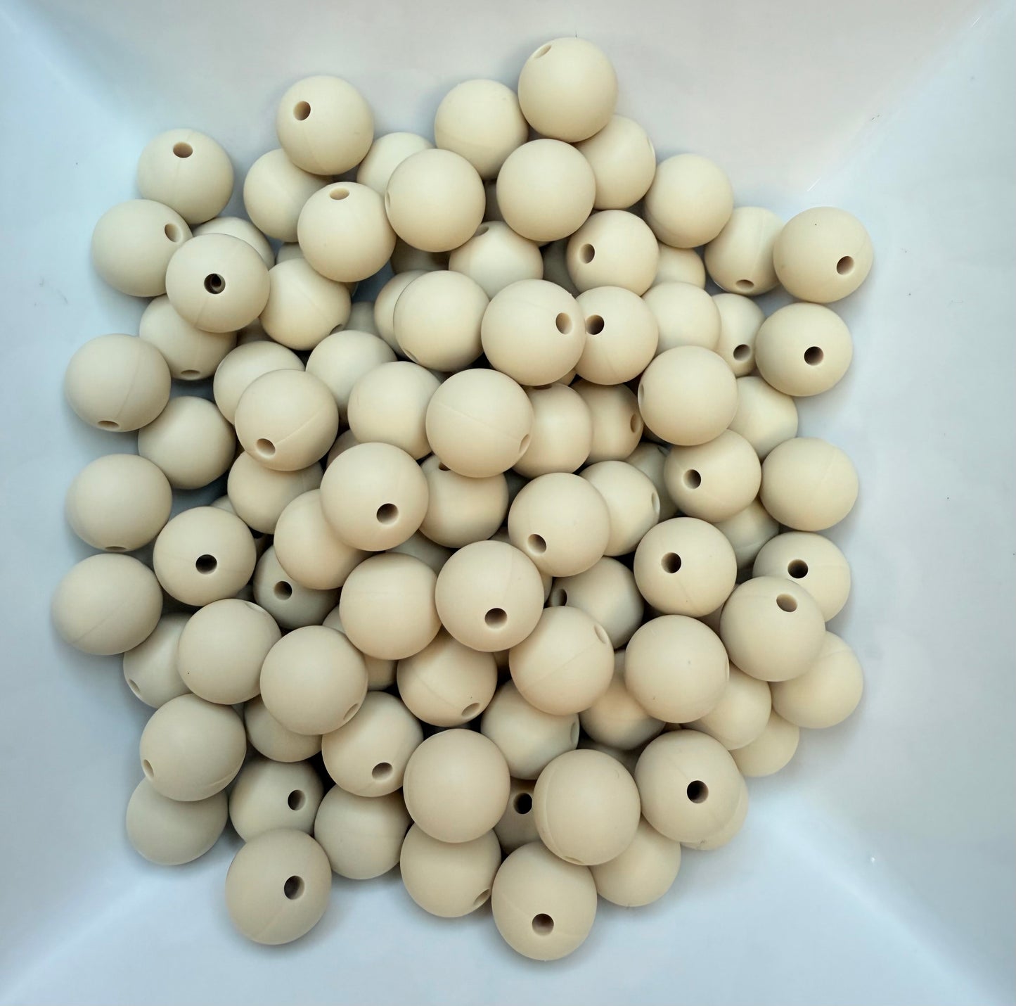 12mm light tan silicone bead