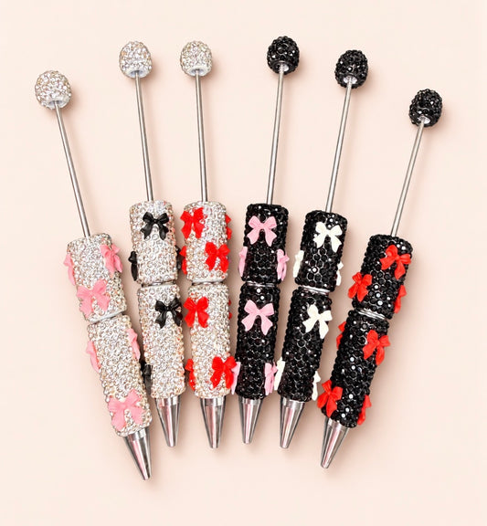 Rhinestone bow pens