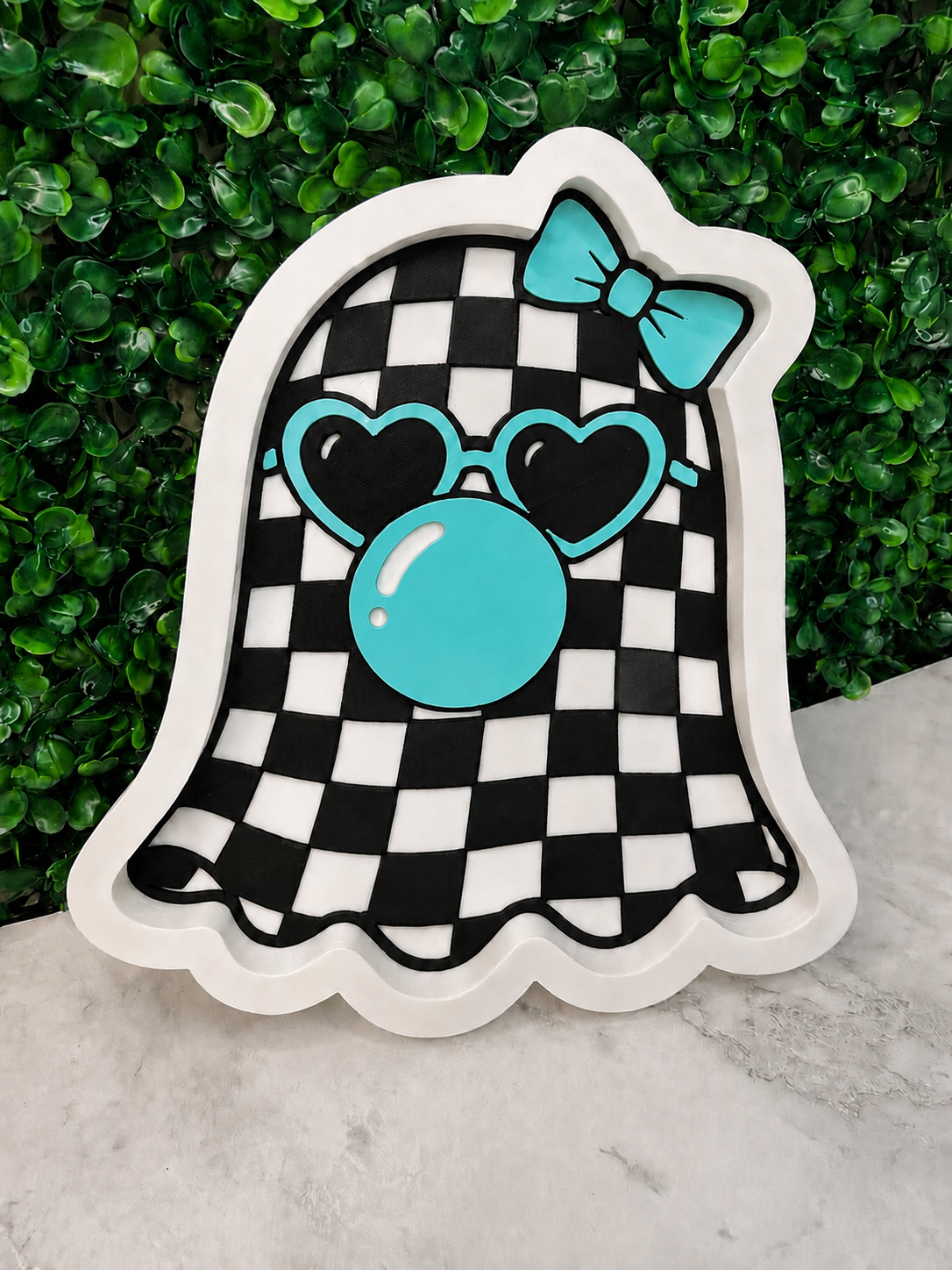 3D printed Bubble Ghost Bead/Trinket Tray ( turn around time 3-7days) little under 9x8 inches