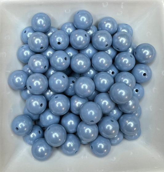 15mm Opal Dusty blue bead