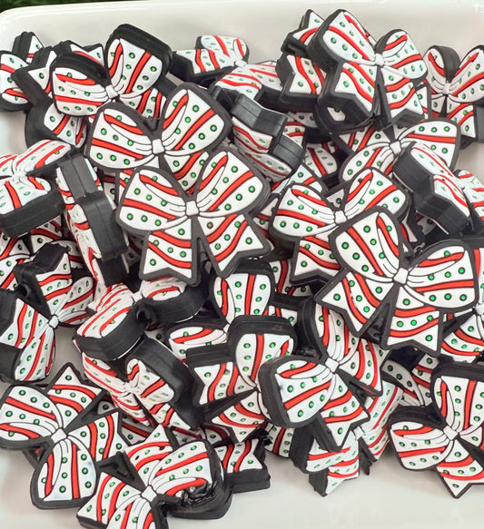 Christmas cake bow focal