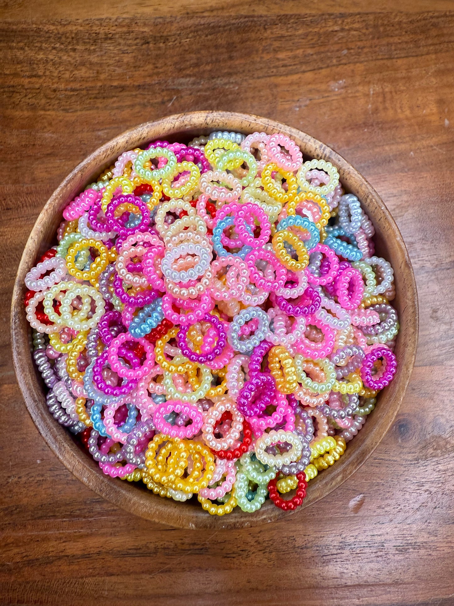 12mm pearl spacers mix (pack of 10)