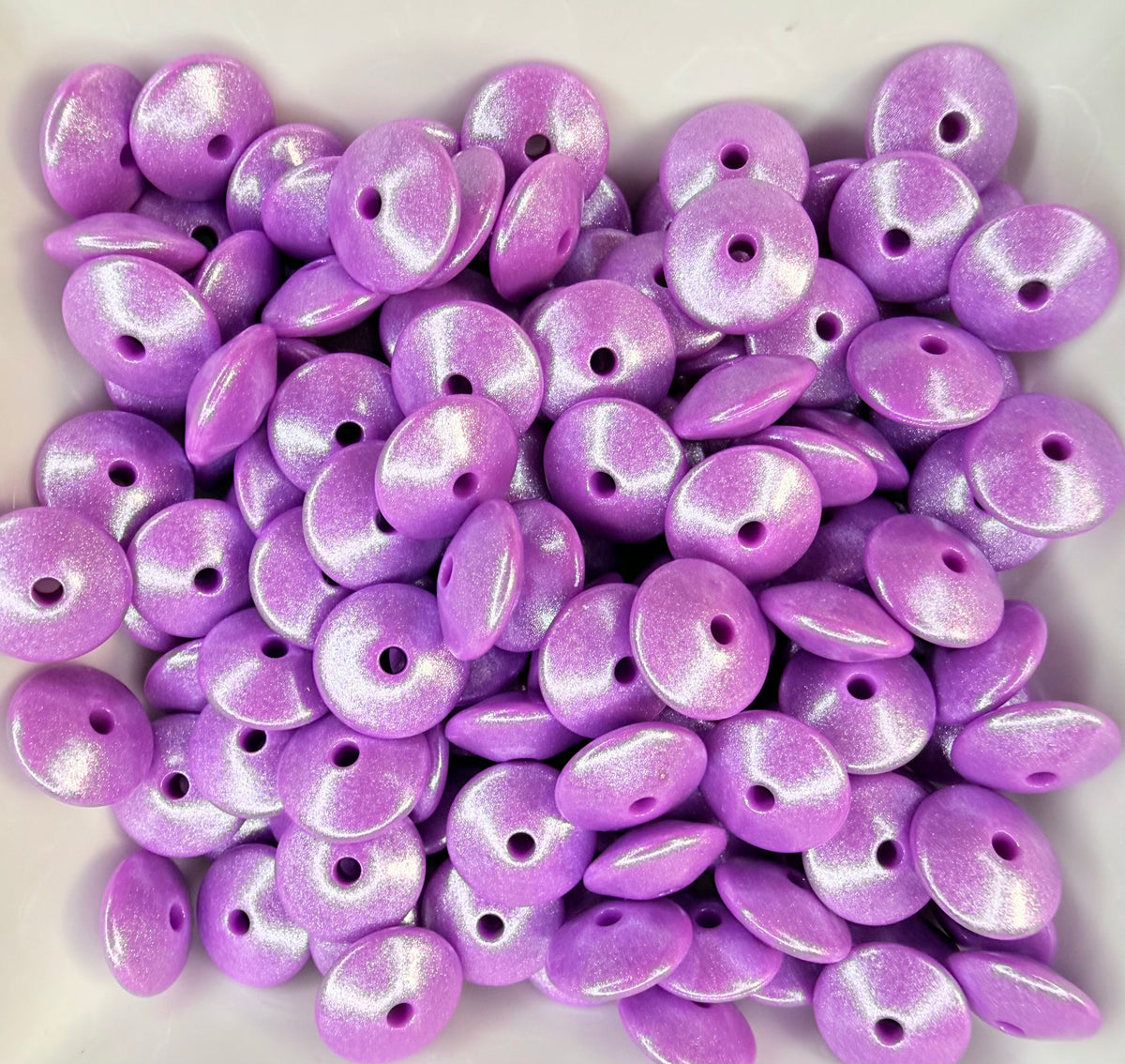 15mm Opal silicone lentils (pack of 5 each - Christmas mix is 15 each)