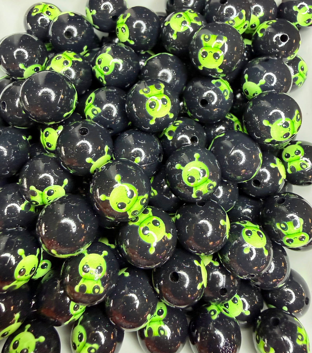 15mm Liquid Cosmic cutie printed beads (pack of 5) •Exclusive collab•