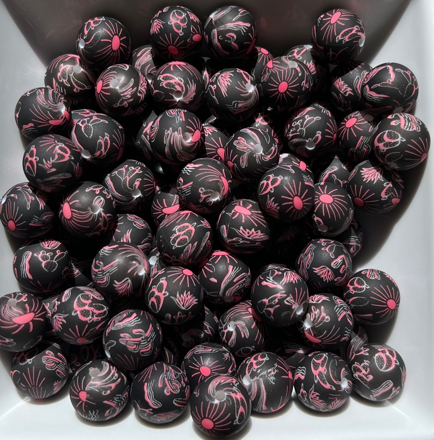 15mm Desert cactus beads (pack of 5)