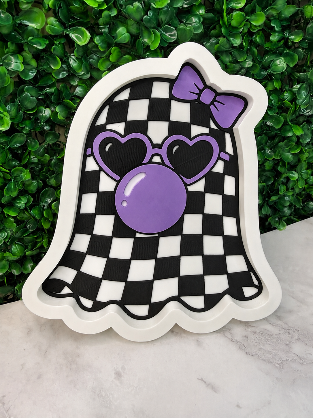 3D printed Bubble Ghost Bead/Trinket Tray ( turn around time 3-7days) little under 9x8 inches