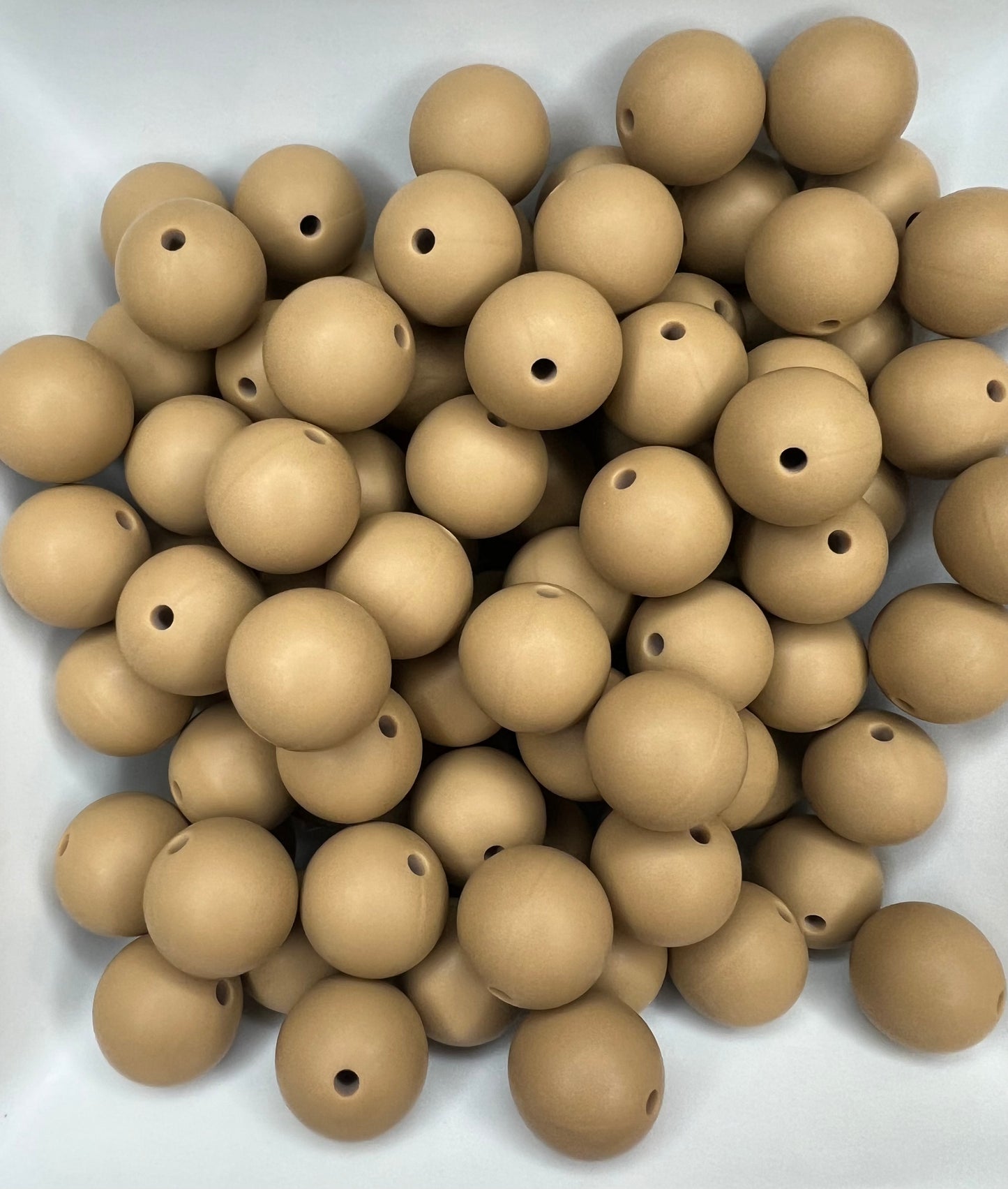 15mm Saddle tan bead