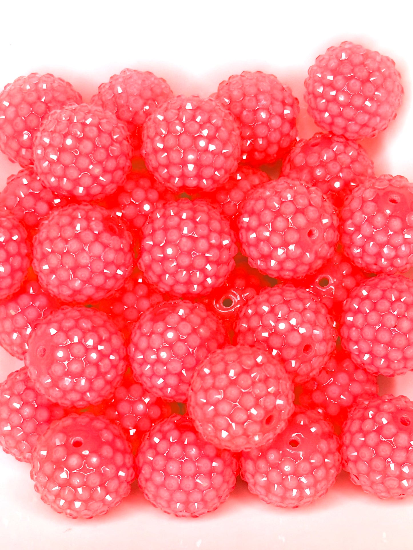 20mm Sunset coral acrylic beads