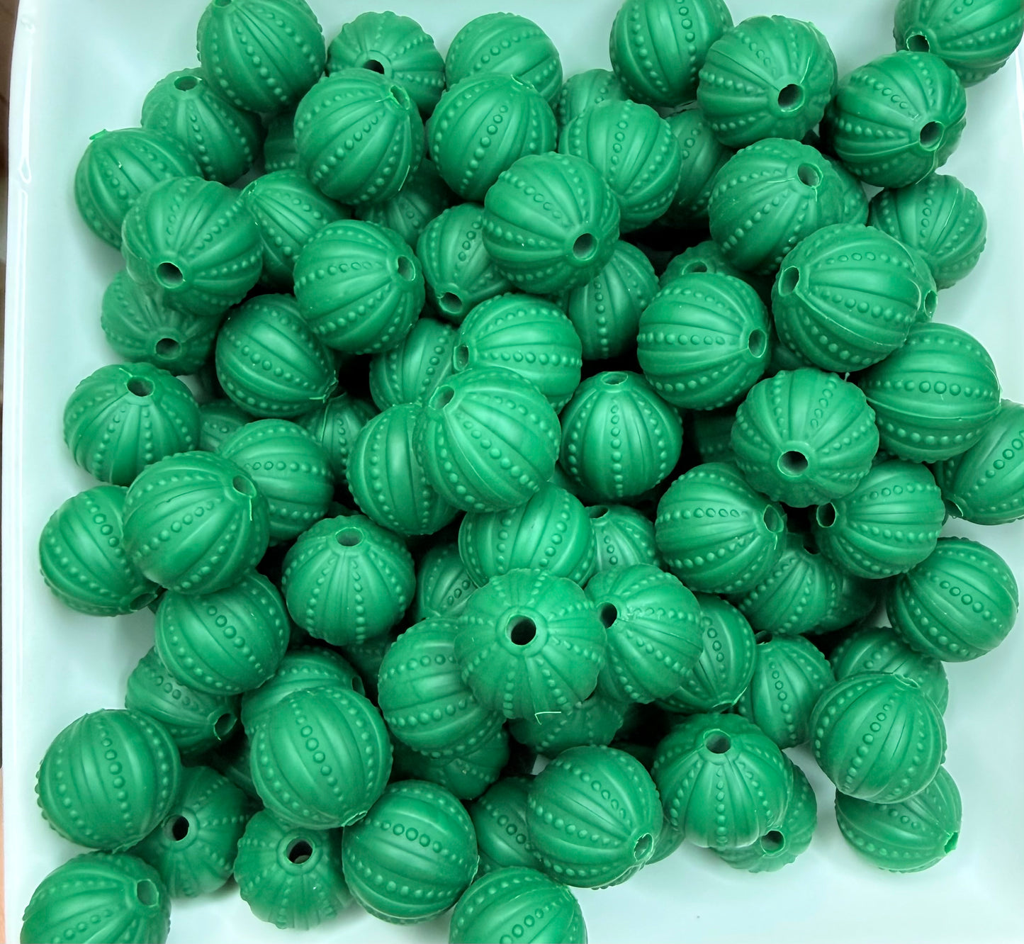 15mm Embossed silicone beads •Exclusive•