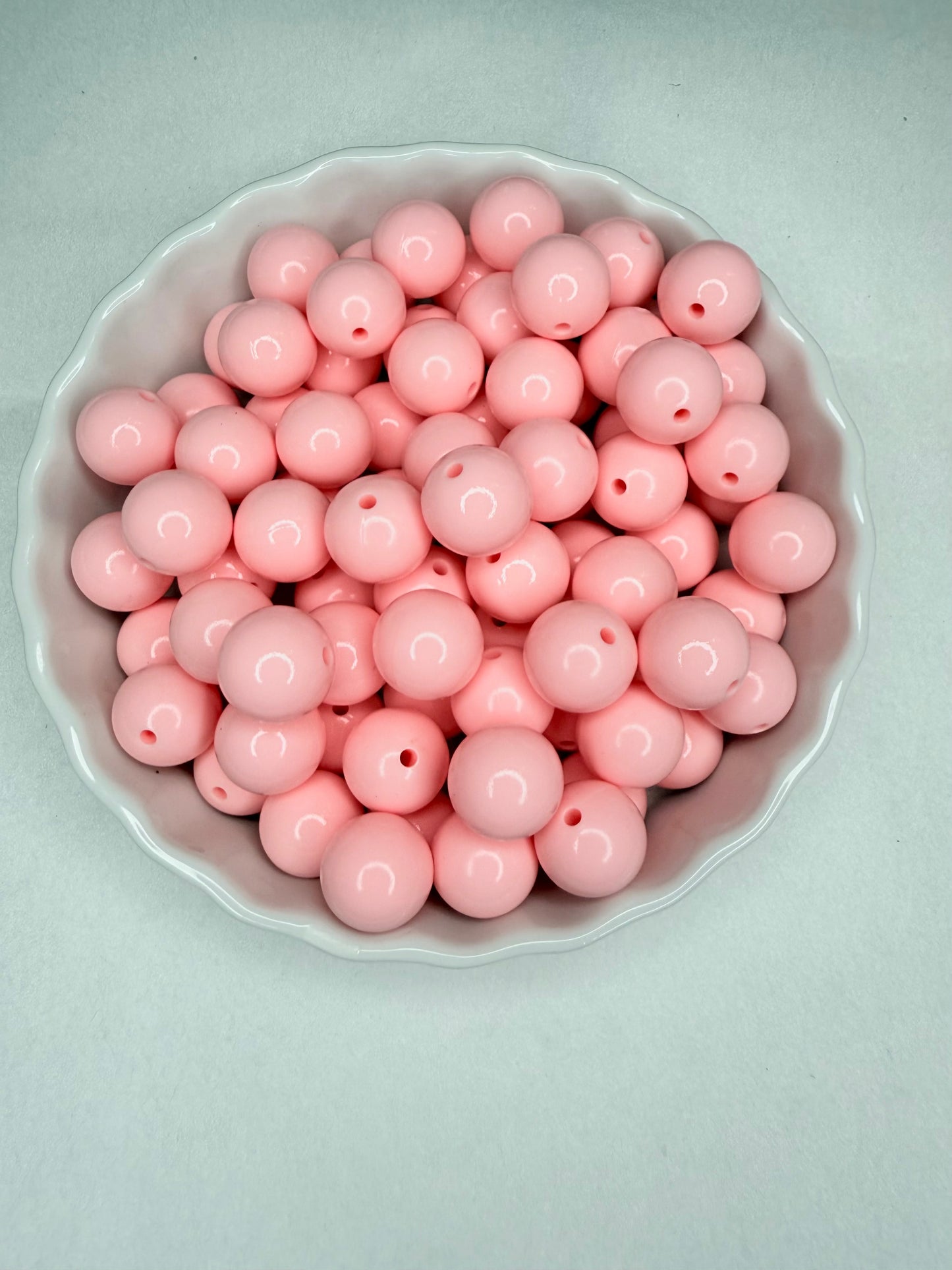 15mm liquid baby pink silicone breads