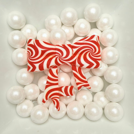 Candy cane land swirl strawtopper bow •Exclusive collab•