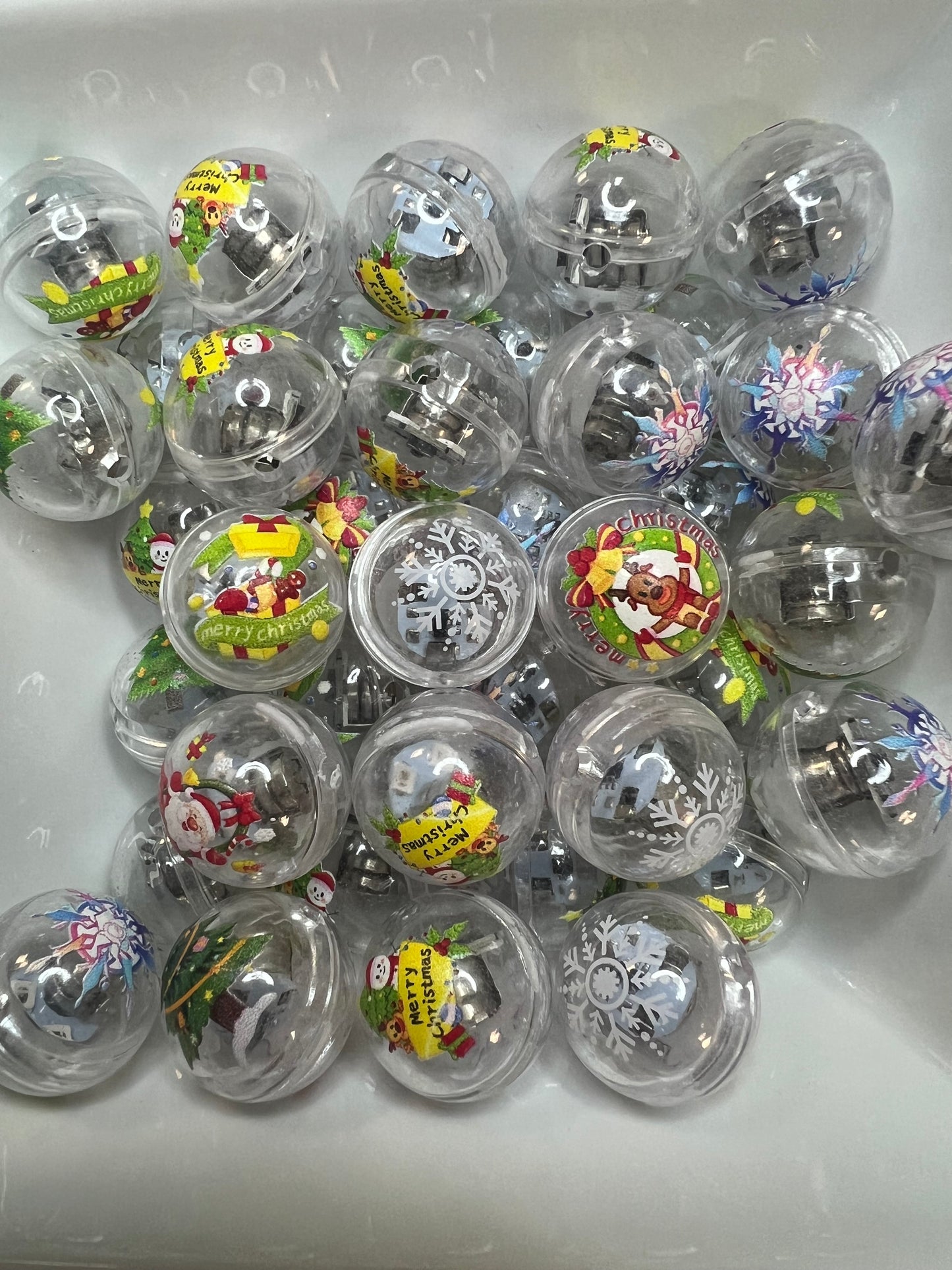 15mm Light up LED acrylic Christmas beads (mix of 5)