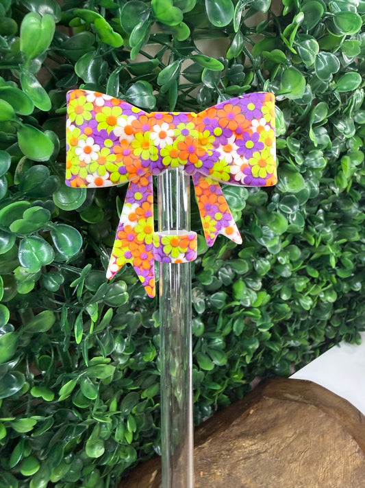 Halloween Petals strawtopper bow •Exclusive•