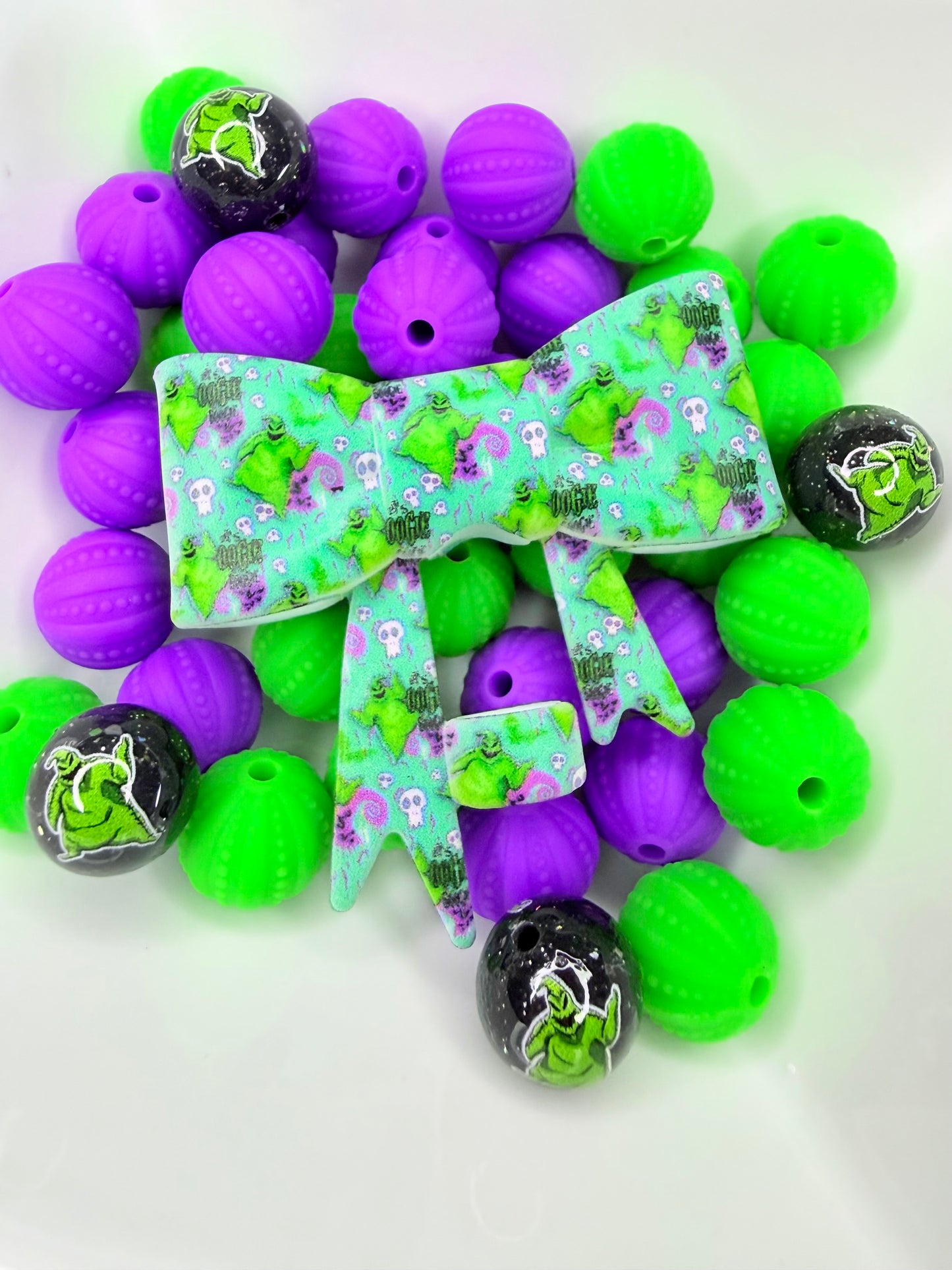 Oogie boogie strawtopper bow •Exclusive•
