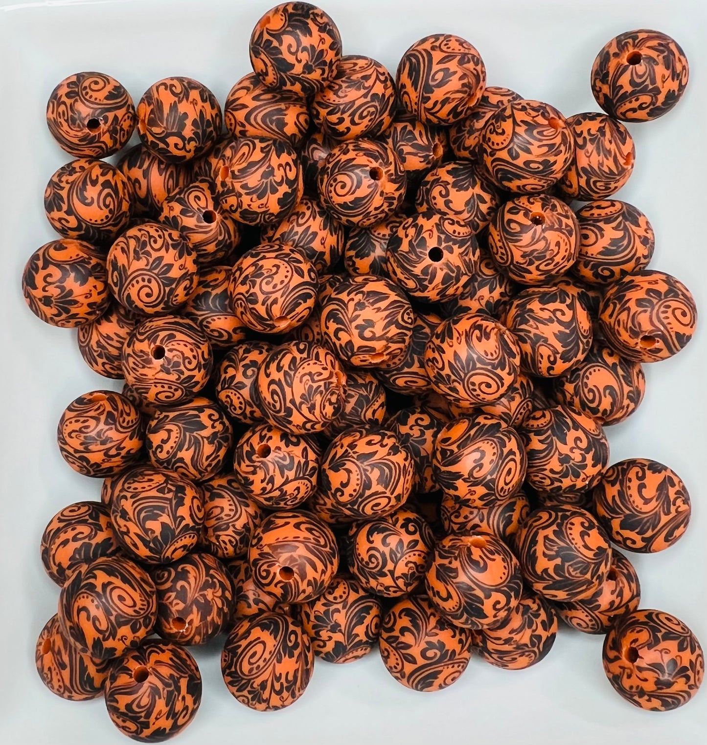 15mm Rust & Black Tooled CUSTOM ( 5 pack)