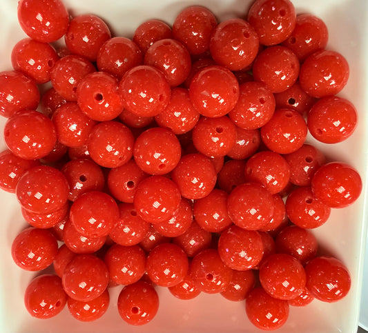 15mm Liquid Red glitter glam beads