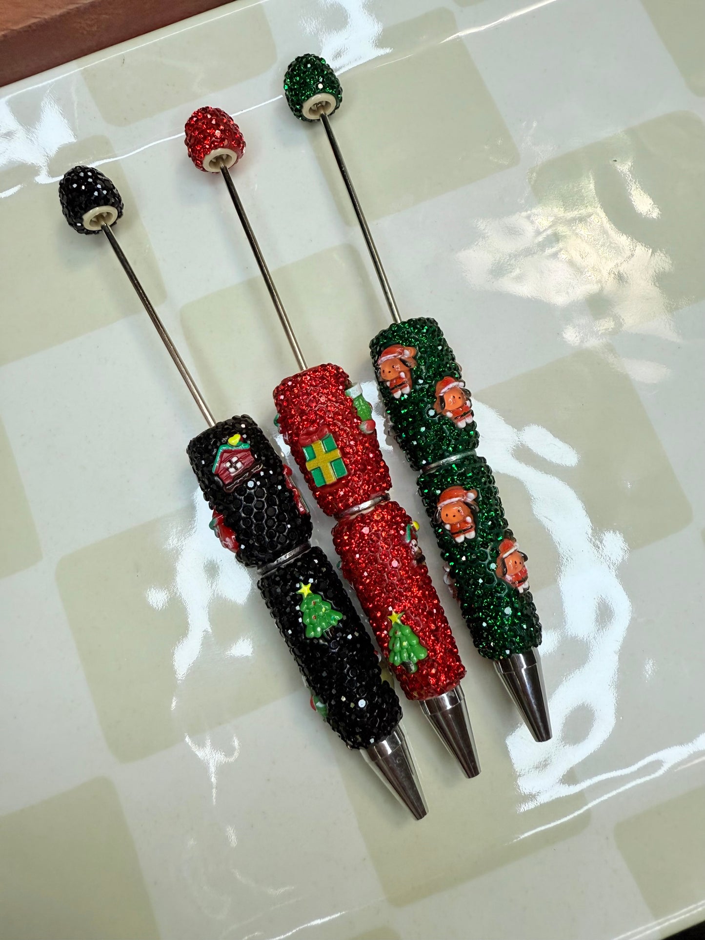 Christmas beadable pens