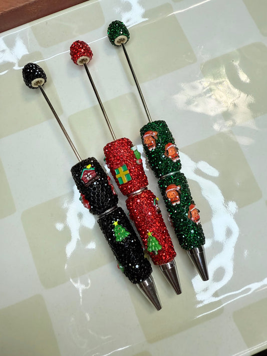 Christmas beadable pens