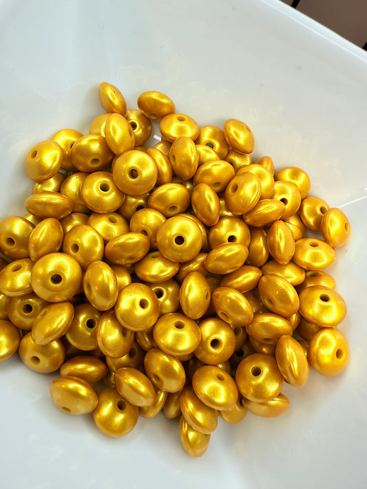 12mm lentils Metallic sunset gold (pack of 5)
