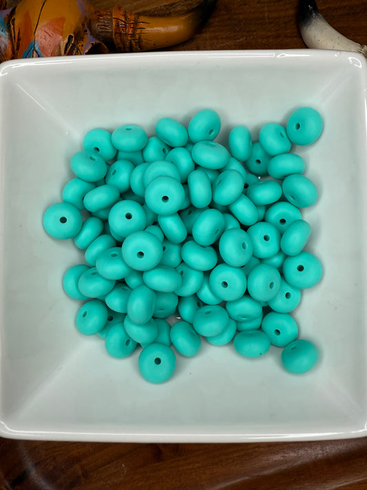 14mm Turquoise abacus bead