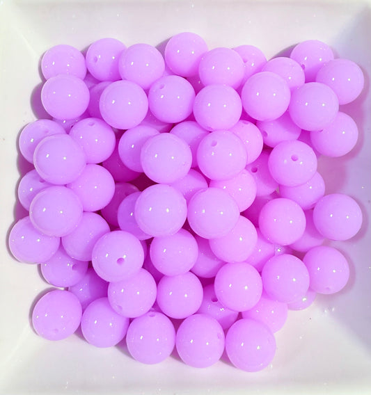 15mm liquid •Glow in the dark• potion purple silicone beads