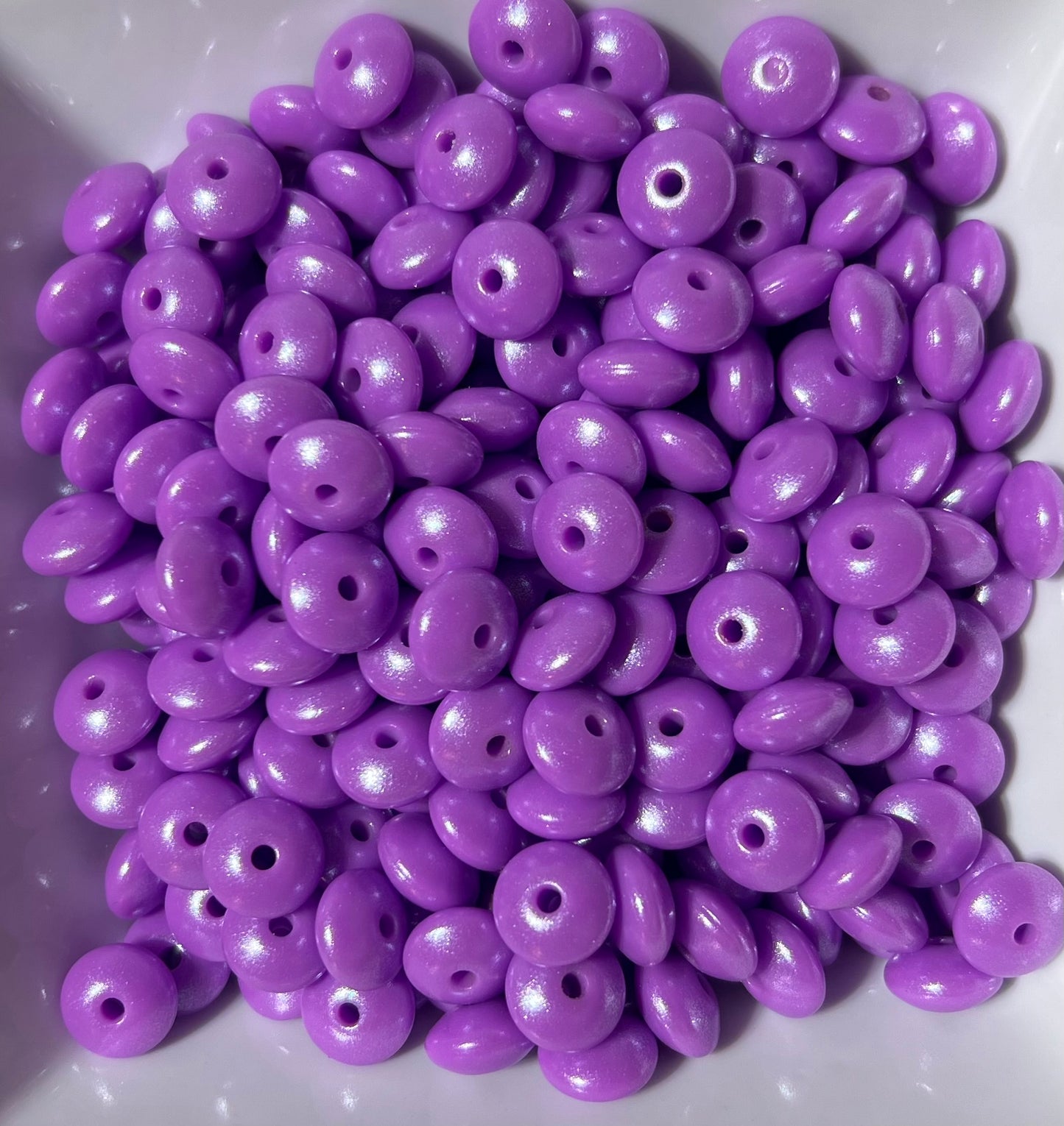 12mm Opal Bright purple lentils