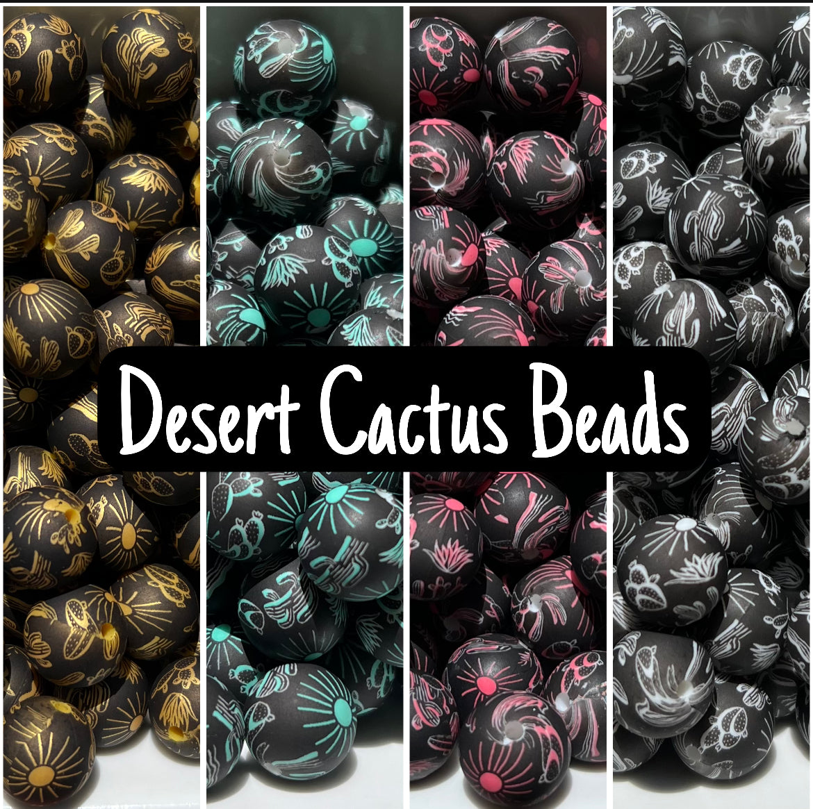 15mm Desert cactus beads (pack of 5)