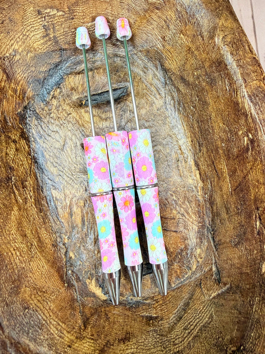 Summer Daisy beadable pens