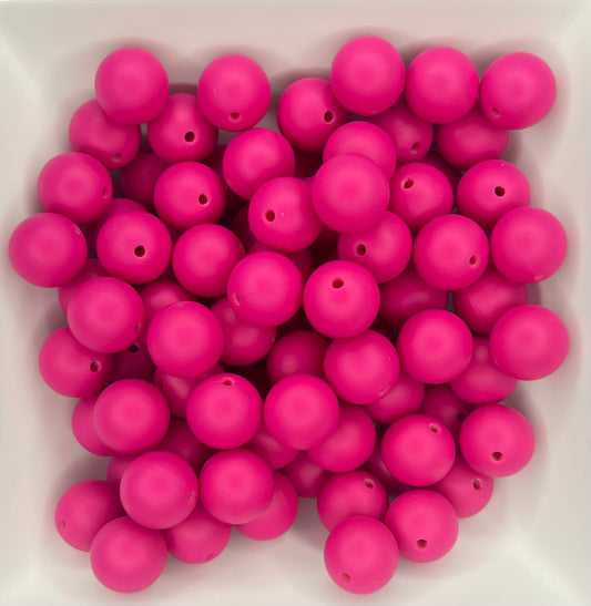 15mm Deep Magenta silicone bead