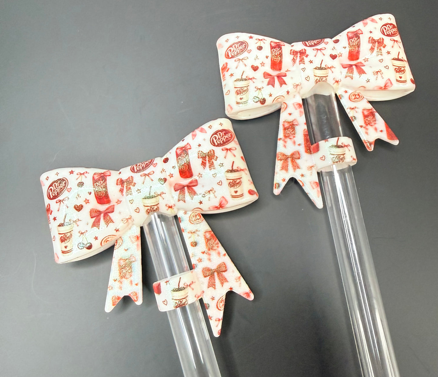 Dr. Pepper strawtopper bow •Exclusive•