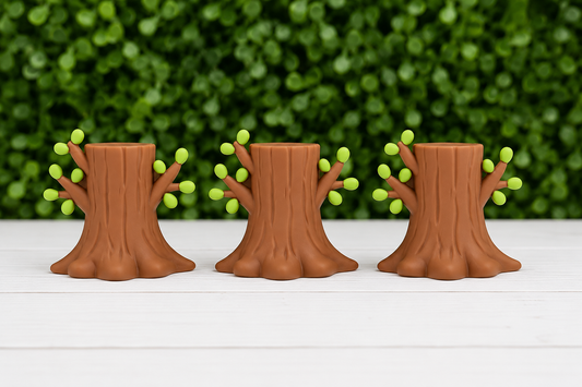 Tree trunk silicone focal