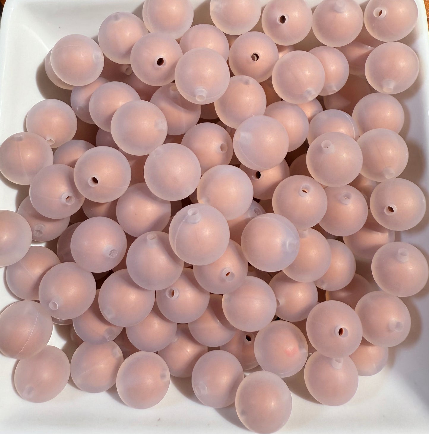 15mm Frosted Silicone beads (9 colors)