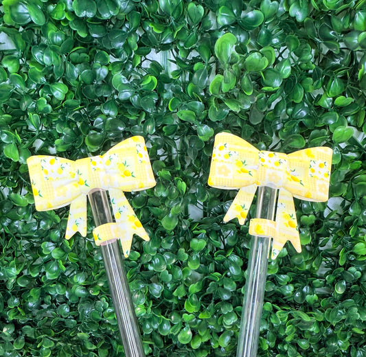 Lemon 🍋 Twist Strawtopper Bow Exclusive Design